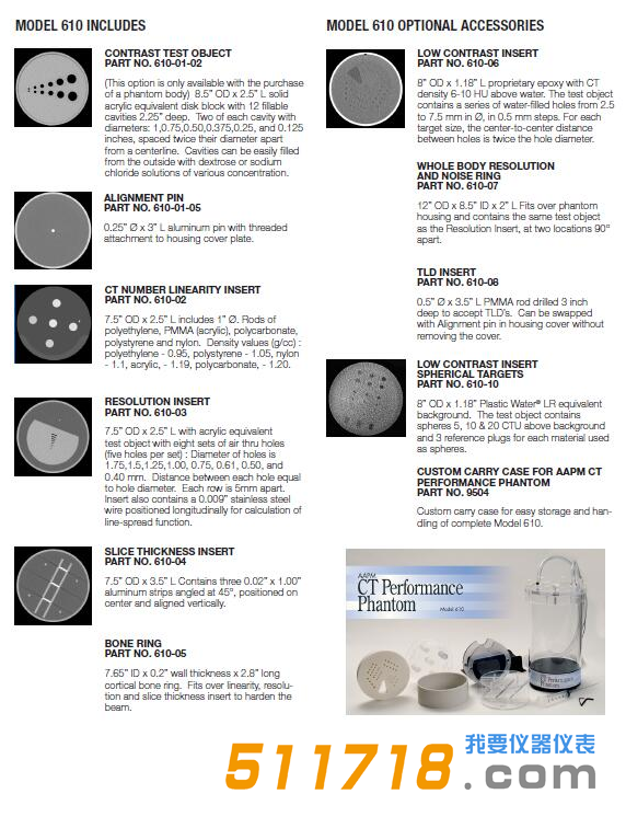 美國CIRS 610 AAPM CT性能模體具體參數(shù).png
